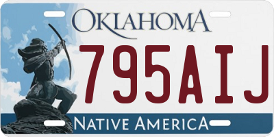 OK license plate 795AIJ