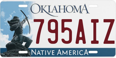 OK license plate 795AIZ