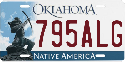 OK license plate 795ALG