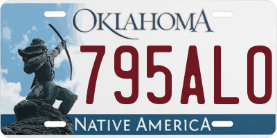OK license plate 795ALO