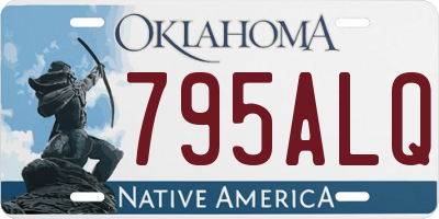OK license plate 795ALQ