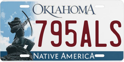 OK license plate 795ALS