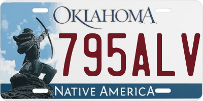 OK license plate 795ALV
