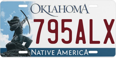 OK license plate 795ALX