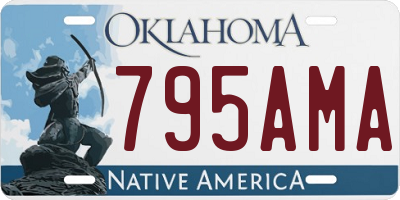 OK license plate 795AMA