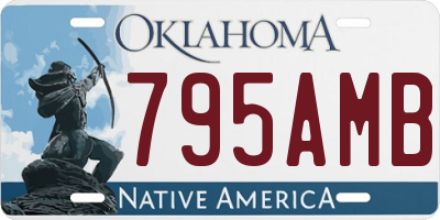 OK license plate 795AMB