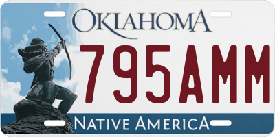 OK license plate 795AMM