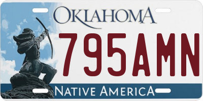OK license plate 795AMN