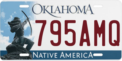 OK license plate 795AMQ