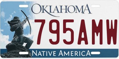 OK license plate 795AMW