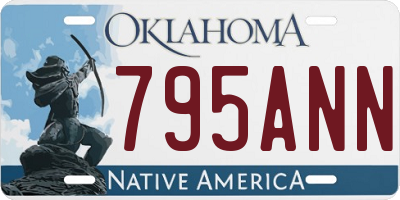 OK license plate 795ANN