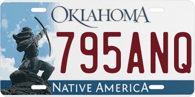 OK license plate 795ANQ