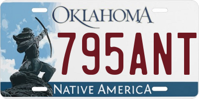 OK license plate 795ANT