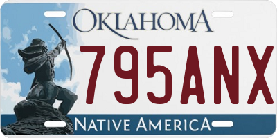 OK license plate 795ANX