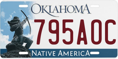OK license plate 795AOC