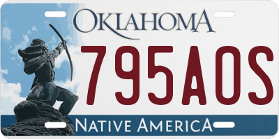 OK license plate 795AOS