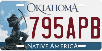 OK license plate 795APB