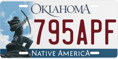 OK license plate 795APF