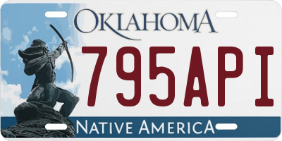 OK license plate 795API
