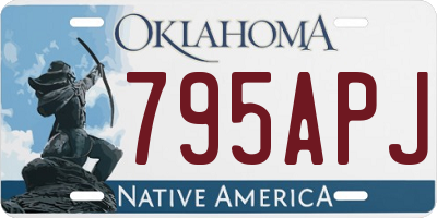 OK license plate 795APJ