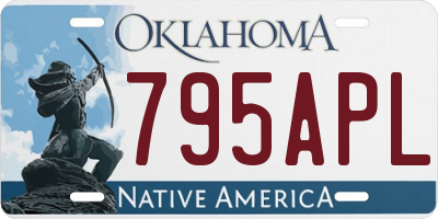 OK license plate 795APL
