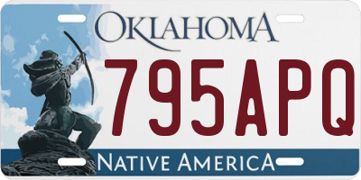 OK license plate 795APQ