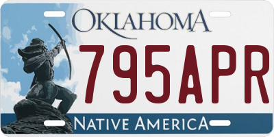 OK license plate 795APR