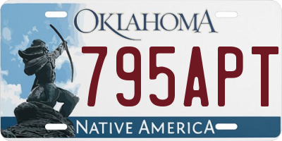 OK license plate 795APT