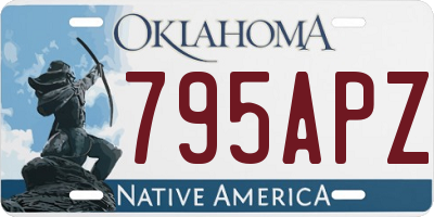 OK license plate 795APZ