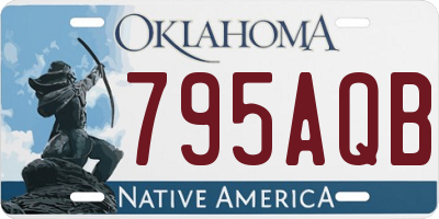 OK license plate 795AQB
