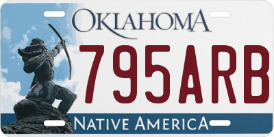 OK license plate 795ARB