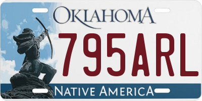 OK license plate 795ARL