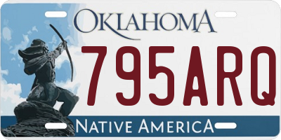 OK license plate 795ARQ