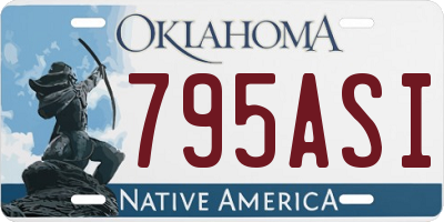OK license plate 795ASI