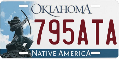 OK license plate 795ATA