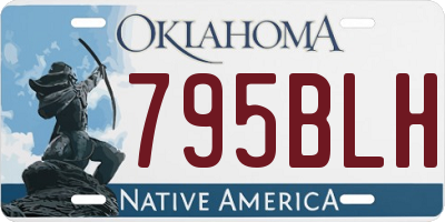 OK license plate 795BLH