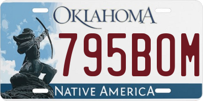 OK license plate 795BOM