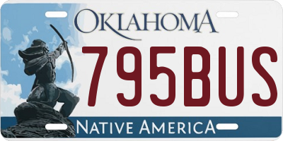 OK license plate 795BUS