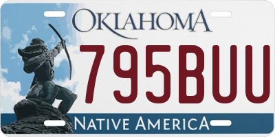OK license plate 795BUU