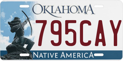 OK license plate 795CAY