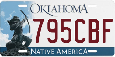 OK license plate 795CBF
