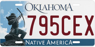 OK license plate 795CEX