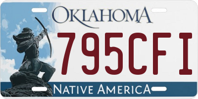 OK license plate 795CFI