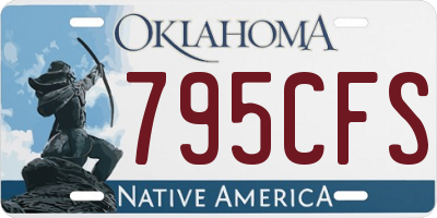 OK license plate 795CFS