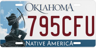 OK license plate 795CFU