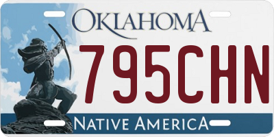 OK license plate 795CHN