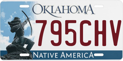 OK license plate 795CHV