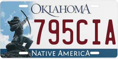OK license plate 795CIA