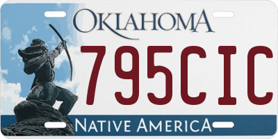 OK license plate 795CIC