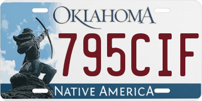 OK license plate 795CIF